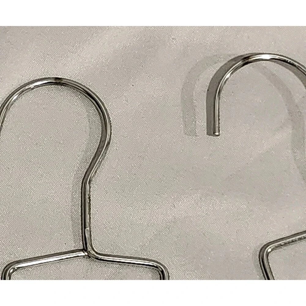 Vintage Pair of Adult Size Silver Tone Metal Glove Form Hangers